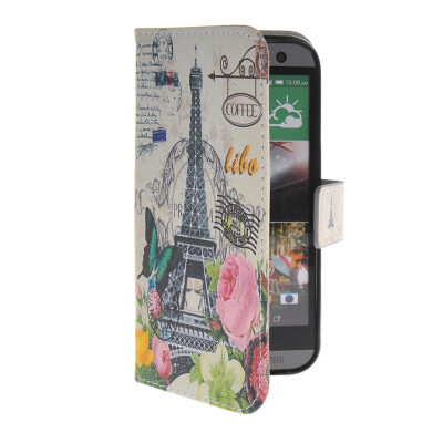 

MOONCASE Pattern Style Leather Side Flip Wallet Card Slot Pouch Stand Shell Back ЧЕХОЛ ДЛЯ HTC One 2 (M8)