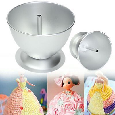 

3D Tin Pan Cake Mould Making Princess Dress Doll Fondant Cakes Decoration Party 505221