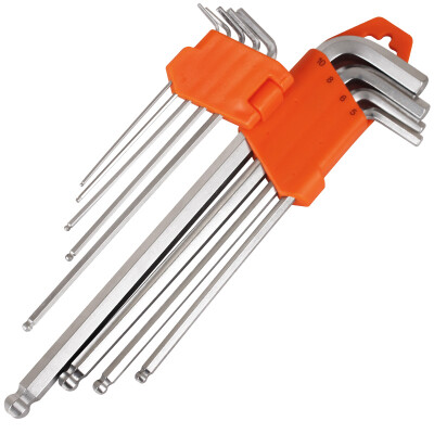 

Worker bee WORKERBEE S033-1G 9-piece set long ball head hex wrench L-type hex screwdriver wrench manual tool set