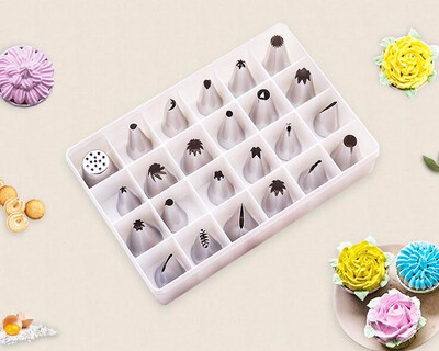 

13PCS Pastry Nozzles And Coupler Icing Piping Tips Sets Stainless Steel Rose Cream Cupcake Cake Decorating tool