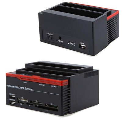 

2 Ports USB 20 Hub 2535" SATA IDE HDD Dock Station Clone Lightweight MH7G
