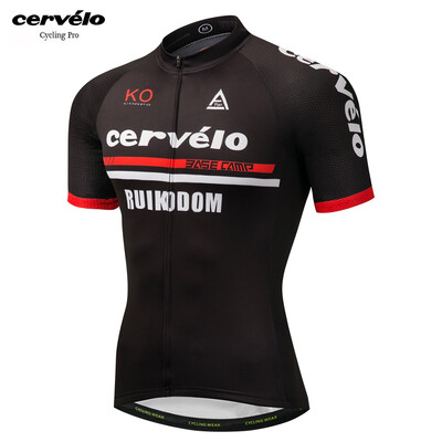

Tour De France 2018 pro team Cervelo mens summer short sleeve cycling jersey Quick Dry bicycle clothing MTB bike wear