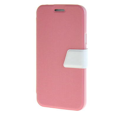 

MOONCASE Side Flip Hard board Slim Leather Bracket Window чехол для Cover Samsung Galaxy S5 Mini розовый