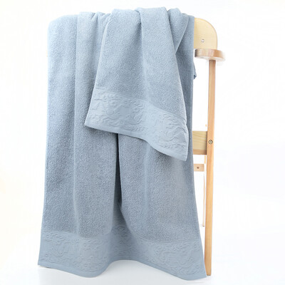 

Jinhe home towel home textiles cotton forging fan plain bath towel with a blue JH16-19B