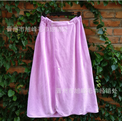 

Microfibre-flat ladys bath towel with absorbent fluff The elastic band of the bathrobe skirt prevents slipping