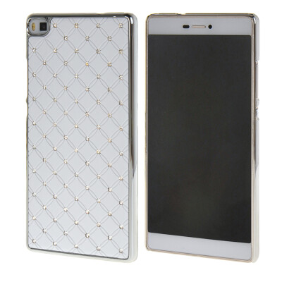 

MOONCASE Huawei P8 Футляр Роскошные Chrome горный хрусталь Bling Звезда задняя крышка чехол для Huawei Ascend P8 Белый