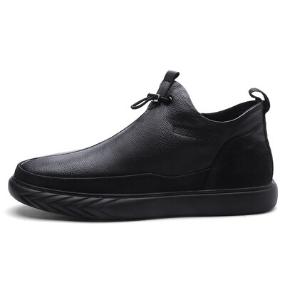 

Joker comfortable casual mens shoes England plus velvet warm leather shoes Korean version of the tide shoes soft bottom shoes
