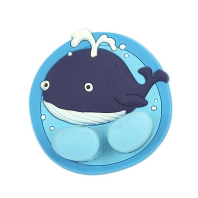 

UpperX Animal Cartoon Toothbrush Holder Family Wall Bathroom Hanger Hook Sucker Cup WhaleBlue