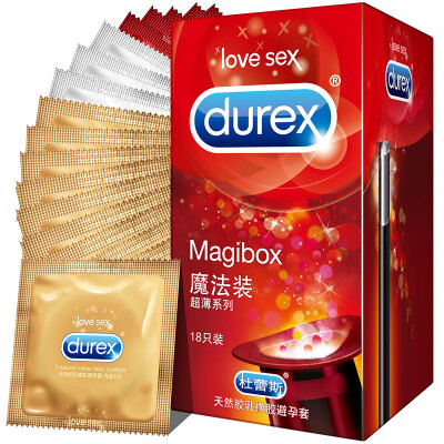 

Durex Condom Mens Condom Ultra-thin Family Planning Supplies Magic Pack Ultra-thin Series 18 Pack Adult Products Durex