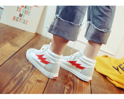

Autumn mens shoes new high-top canvas shoes mens Korean version of the wild casual couple shoes mens tide shoes student shoes