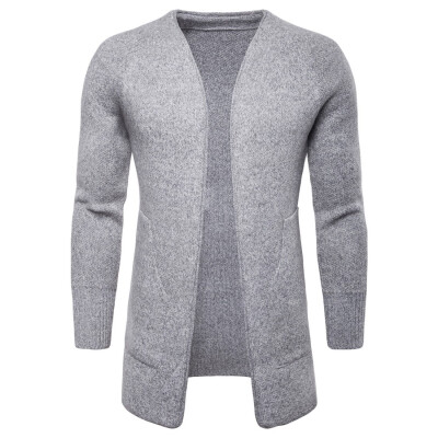 

AOWOF Cardigan Jacket European&American Knitwear without buckle in the long paragraph cloak YM013