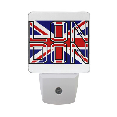 

ALAZA LED Night Light With Smart Dusk To Dawn SensorUK Grunge Flag Union Jack Plug In Night Light