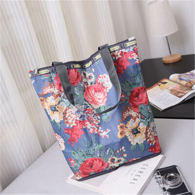 

ZHANAO new womens bag canvas shoulder bag Europe&large capacity shopping bag folding shoulder bag