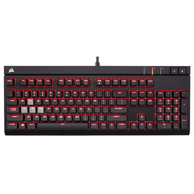 

US Corsair STRAFE Trader Mechanical Game Keyboard Red Backlight Black Mute Shake Jedi Survival Chicken Keyboard