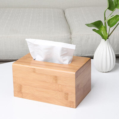 

Youjialiangpin box bamboo wood tissue box living room tray home carbonization process large lengthening