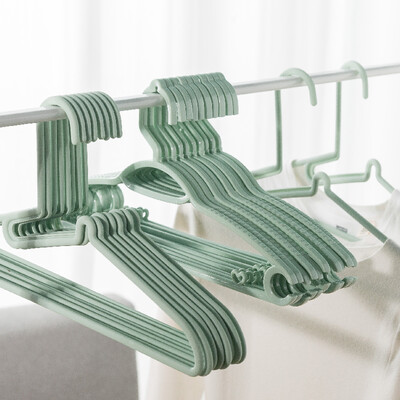 

Youwan plastic hanger multi-function groove slip&wide shoulder collar plastic hanger 20 sets of grooved non-slip hangers 10 wide shoulder collar hangers 10