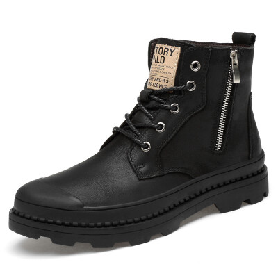 

Mens Boots Fashion Casual Boots Light Winter Boots Genuine Leather Martin Boots High Cut Shoes For Men Black Size 37-46