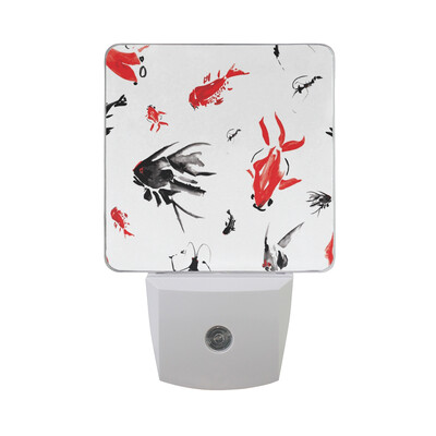 

ALAZA LED Night Light With Smart Dusk To Dawn SensorHand Drawn Crescent Moon Sleeping Sun Feather Plug In Night Light