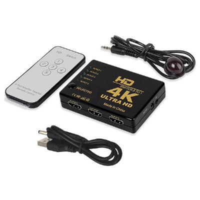 

4K2K HDMI 5 in 1out Switch Splitter TV Switcher Box Ultra HD for HDTV PC 1080P