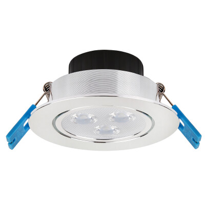 

Jingdong Supermarket] Midea (Midea) LED ultra-thin spotlight ceiling lamp living room restaurant lights 4w bright silver 3000K yellow light hole 7