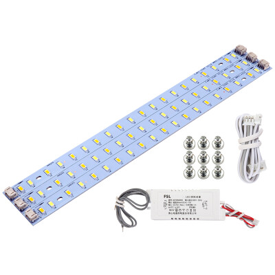 

Jingdong Supermarket] Foshan Lighting (FSL) LED light source transformation board Rectangular SMD Ceiling lamp H tube Energy saving lamp modified board 3 sets of third gear color 18W