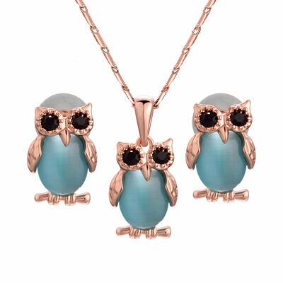 

Yoursfs Super Cute Owl Jewelry SetNecklace Earring SetSilver Color with AAA Qualtiy Austria Crystal Christmas Gift