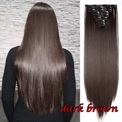 

175g1set Clip In Hair Extension Sexy Straight Long Hair 8 Pieces1set Clip In Human Hair Extensions