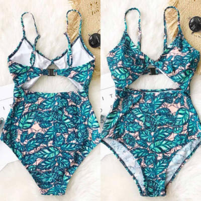 

US Stock One Piece Bikini Push Up Padded Monokini Swimsuit Bathing Swimwear