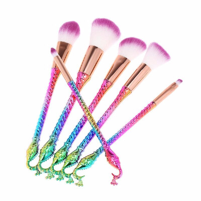 

6Pcs Makeup Brush Set Nylon Hair Cosmetic Brushes Powder Foundation Eyeshadow Lip Brush Makeup Tools