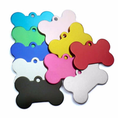 

Fashion Bone Shape Custom Engraved Dog Tag Cat Name Phone Personalized ID Tags