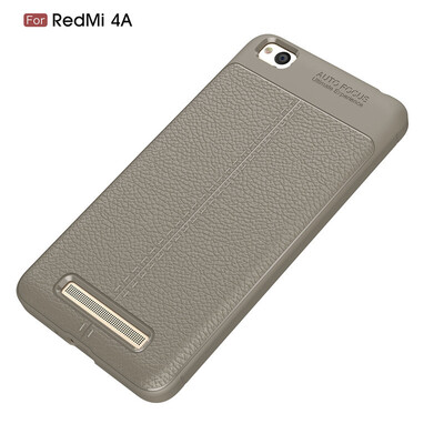 

For Redmi 4A case Luxury Soft Shockproof Anti-Knock Leather Grained TPU Protective Back Cover Case for xiaomi case