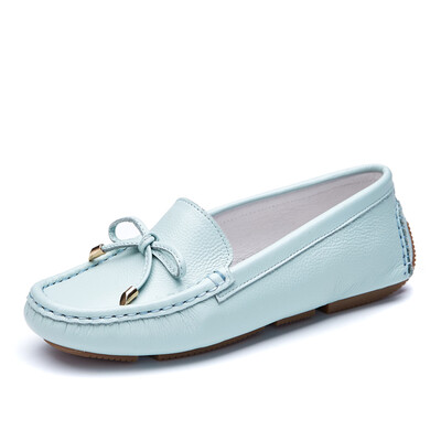 

Aokang Aokang shoes solid color bow flat comfortable single shoes female 162328092 light blue 38 yards