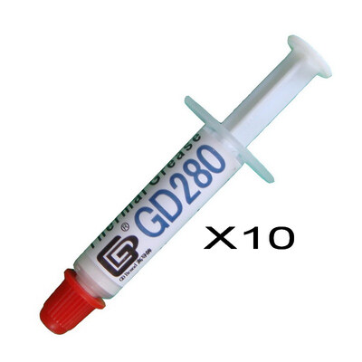

GD Brand 10 Pieces GD280 Thermal Paste Grease Silicone Heat Sink Compound White Net Weight 1 Gram For GPU CPU Cooler Syringe SSY1