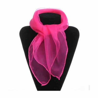 

Vintage Square Sheer 50s Fancy Wrap Neck Tie Super Light Chiffon Neck Scarf Gift