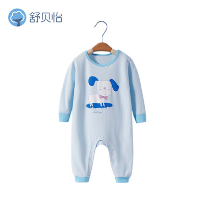 

Shu Beiyi baby onesies cotton newborn clothes spring&autumn thin baby long sleeves romper romper D38086 puppy - blue 90cm