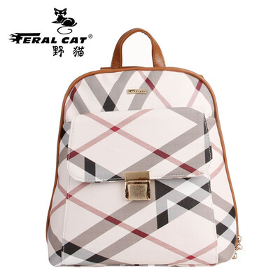 

FERAL CAT The first layer of leather Korean soft leather fashion wild leather backpack