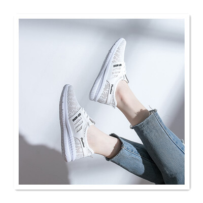 

Summer casual sneakers Korean students breathable womens shoes hollow flying woven womens shoes middle school students lightweig