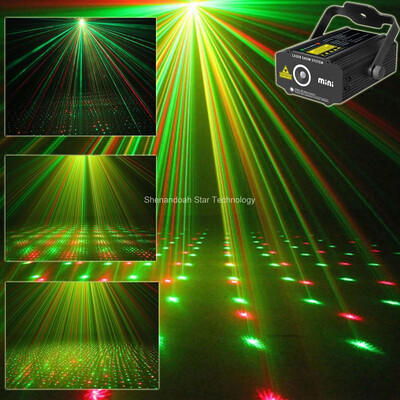 

ESHINY Mini R&G Laser Gob Full Star Pattern Projector DJ lighting Light Dance Disco Bar wedding Family Party Xmas Stage Light B19