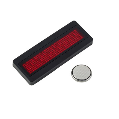

LED Programmable Scrolling Name Message Badge Tag Digital Display English