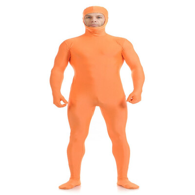

Gesikai Mens Black Open Face Full Bodysuit Spandex Nylon Zentai Suit Custom Second Skin Tights Suit Halloween Costume