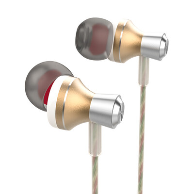 

Samini T1 mobile phone earphones in-ear cable control with wheat heavy subwoofer universal type for Xiaomi Huawei Meizu Android Apple mobile phone laptop earplugs champagne gold