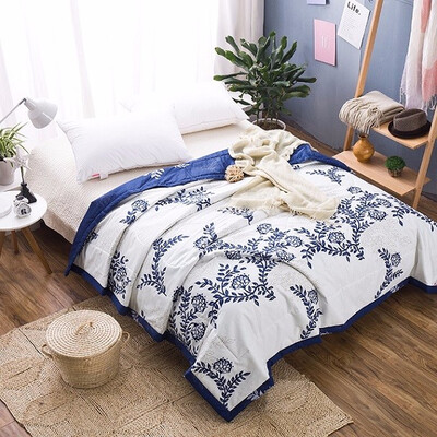 

100 Cotton Bedspread CoverletCotton Filling Bed Cover Flowers Summer Blanket 200230150200180200cm