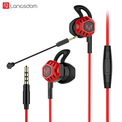 

Lanston G100 gaming headset in-ear e-sports subwoofer detachable dual microphone computer phone line control with wheat Jedi survival to open black eat chicken green