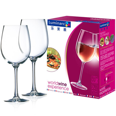 

Jingdong supermarket] Le Meiya (Luminarc) red wine glass champagne cup grade goblet E5980 (four loaded) 470ml