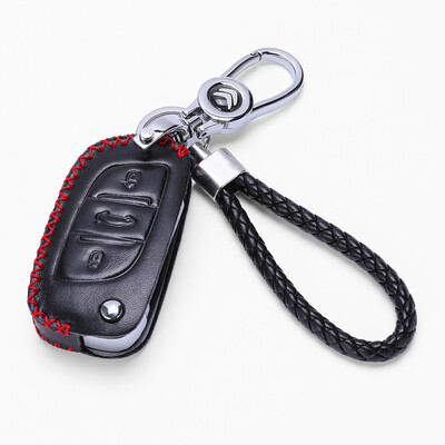

KING ETING Citroen Key Case Leather Key Case Tianyi C5 New Elysee C3-XRC4 Sega C5 Special Car Keychain B Style Red