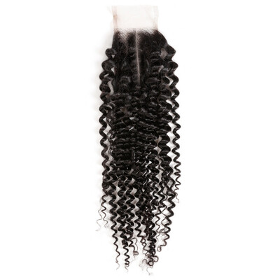 

Ishow Hair 7A 24 Virgin Malaysian Hair Kinky Curly Lace Closure Middle Part Loose Wave