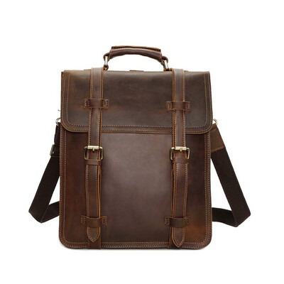 

Retro Crazy Horse Leather Mens Backpack Leather Backpack Mens Backpack Leather Backpack Computer Bag