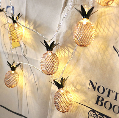 

New LED pineapple pineapple lamp string battery waterproof lamp ins bedroom outdoor decorative lamp string lantern 1  10 lamp bat