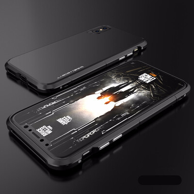 

Goowiiz Phone Case For Iphone 78X Luxury 3 in1 Metal PC Hard Hybrid Slim Back Case Full Protection