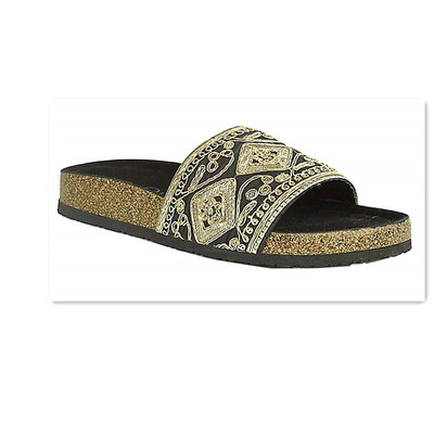 

Shoes womens embroidery lazy waterproof platform slippers sandals